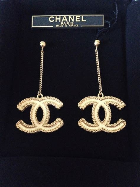 chanel sign earrings|Chanel earrings price list.